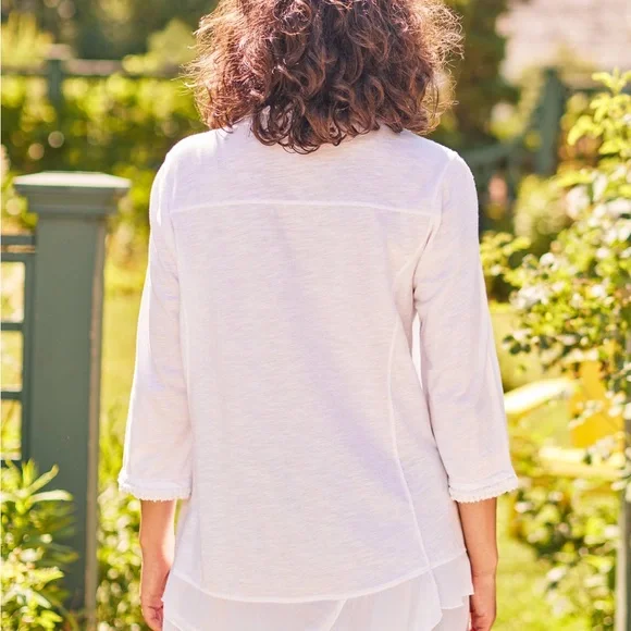 April Cornell Nostalgia Cream Lace Blouse XS - Picture 4 of 11